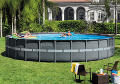 INTEX Ultra XTR Frame Pool Set 24ft x 52" ( 732cm x 132cm ) With Sand Filter Pump , Ladder, Pool Cover Ground Cloth