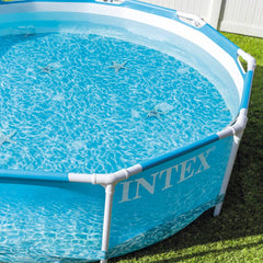 INTEX Beachside Metal Frame Round Above Ground Pool 10ft x 30"