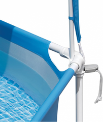 INTEX 6ft x 15in Metal Frame Above Ground Swimming Pool With Canopy Built-in Sprayer