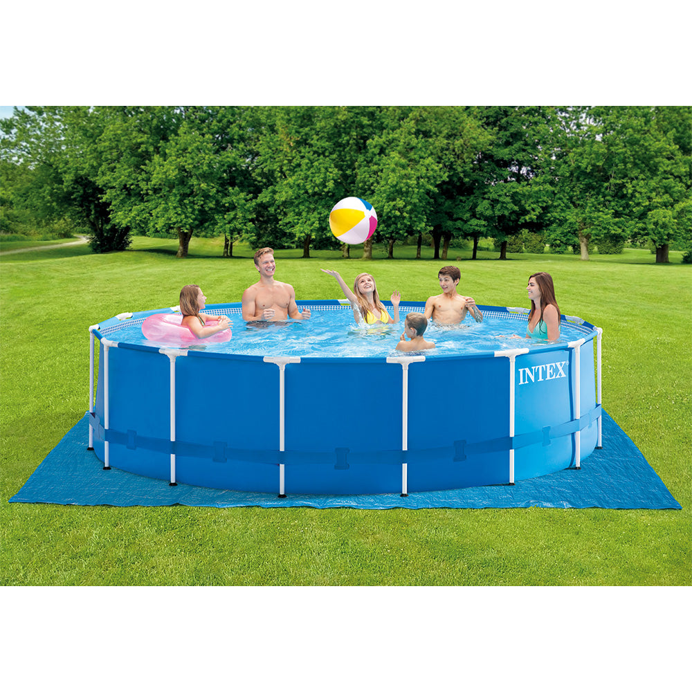 INTEX 15ft x 48" Metal Frame Pool Set Round 4.57m x 1.22m