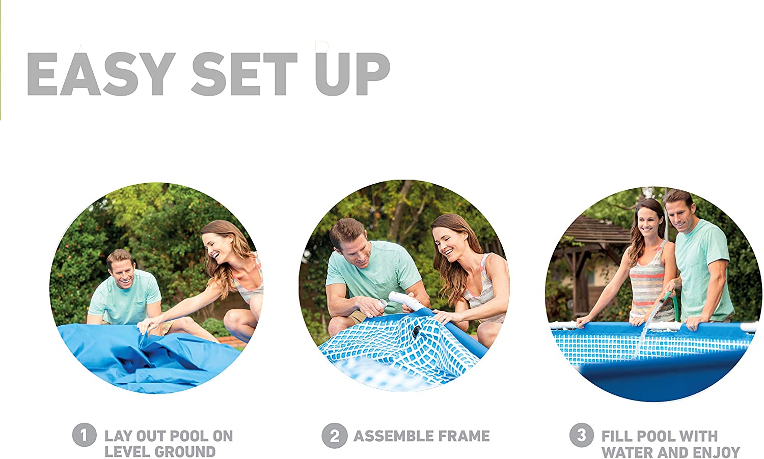 INTEX 15ft x 48" Metal Frame Pool Set Round 4.57m x 1.22m