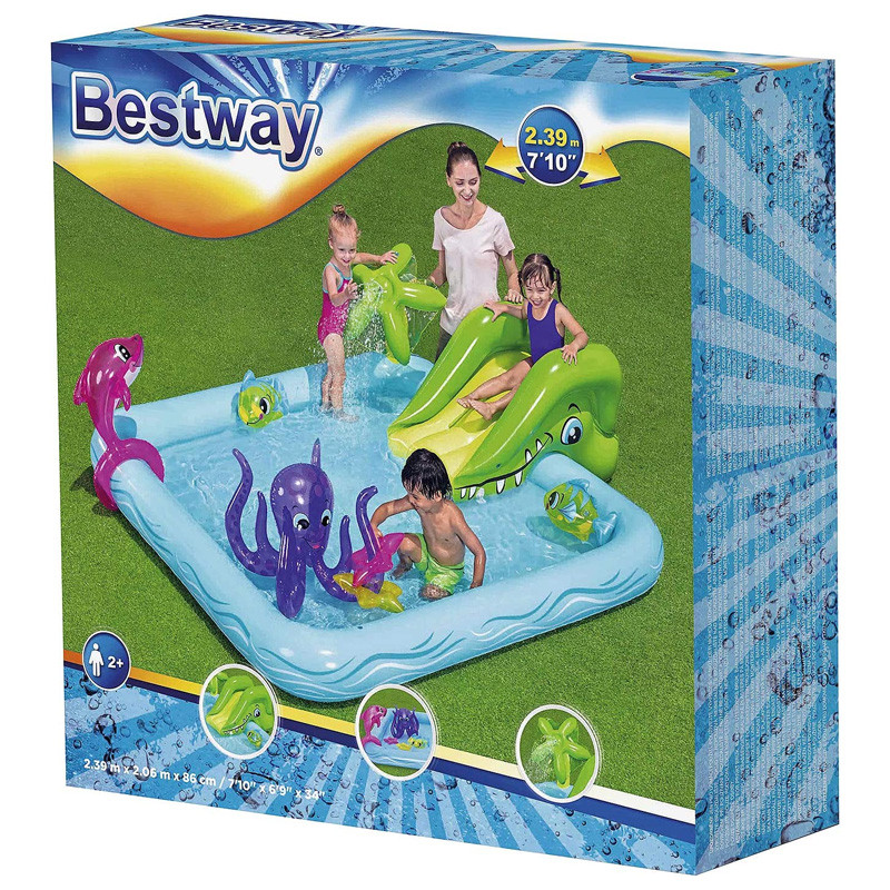 Bestway Fantastic Aquarium Play Center Pool 7'10"X6'9"X34"