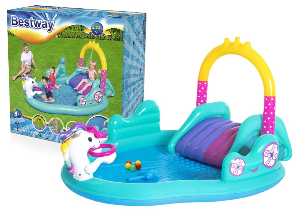 Bestway Magical Unicorn Play Center Pool 9'X6'6"X54"