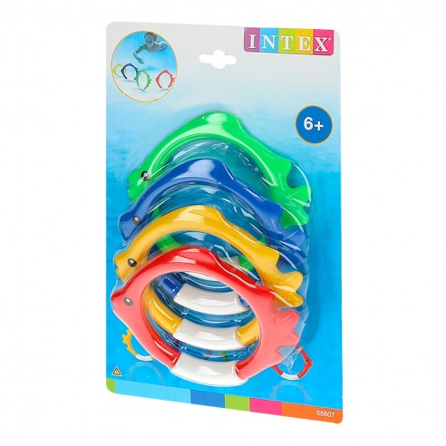 Intex Underwater Swimming Diving Pool Toy Sinking Fun Fish Rings