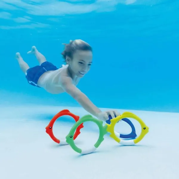 Intex Underwater Swimming Diving Pool Toy Sinking Fun Fish Rings