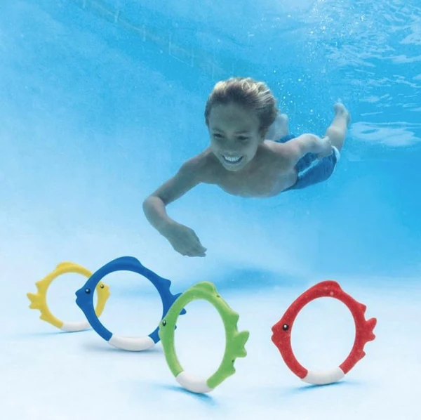 Intex Underwater Swimming Diving Pool Toy Sinking Fun Fish Rings