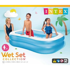 INTEX Swim Center Family Swimming Pool White Blue (80"X60"X19")