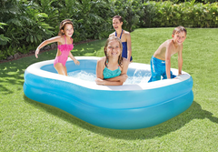 INTEX Swim Center Family Swimming Pool White Blue (80"X60"X19")