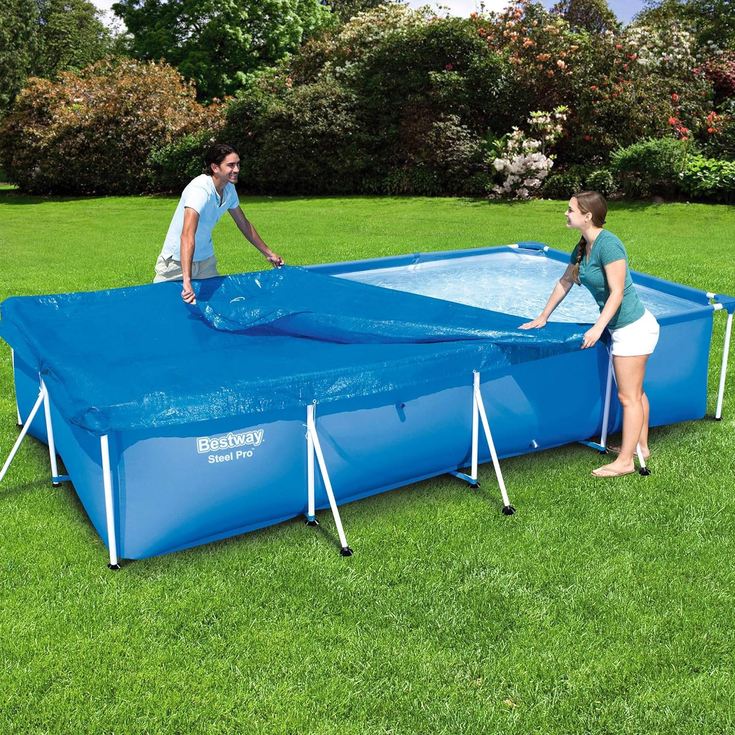 Bestway Fast Set pool Cover 13'5"X7'5" (4.10mX2.26m) FLOWCLEAR