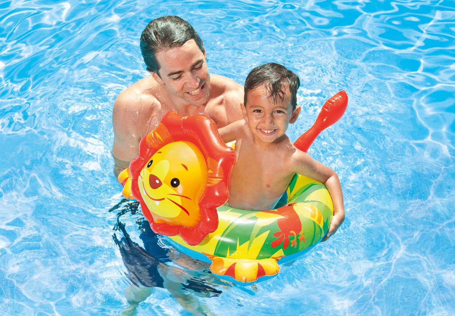 INTEX Kids Swim Tube Big Animal Monkey ( 26" x 22" ) Lion ( 28" x 26" ) Alligator ( 28" x 22" )