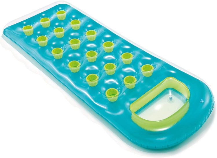 INTEX 18-Pocket Suntanner Inflatable Pool Floating Mat (74" X 28")