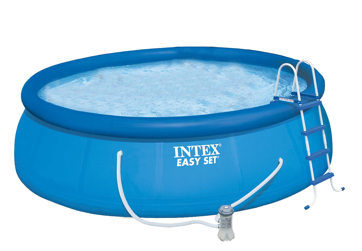 INTEX Easy Set Pool (15' X 48") With Safety ladder, Ground Cloth, Pool Cover