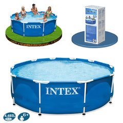 INTEX 10ft X 30in Round Metal Frame Pool ( 305 cm X 76 cm )