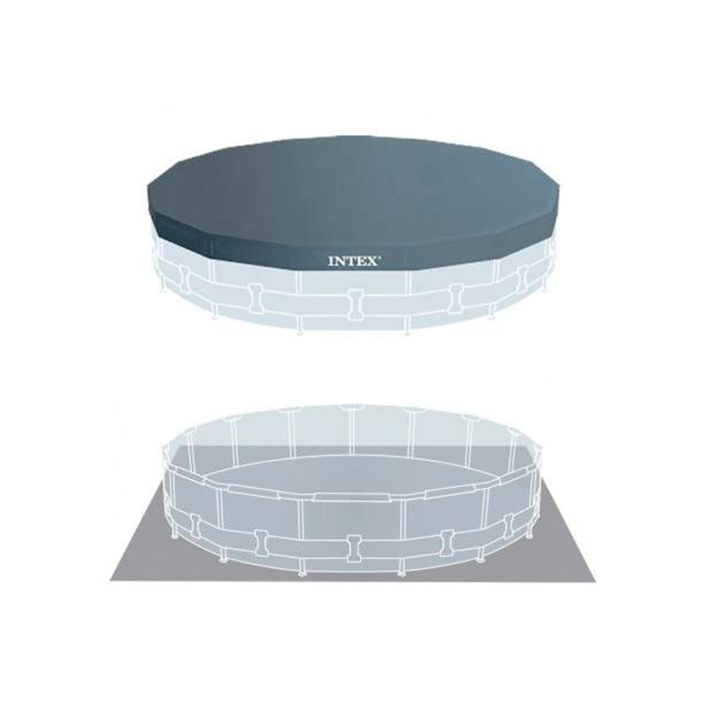 INTEX Prism Frame Pool Round 14ft x 42" With Filter Pump
