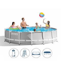 INTEX Prism Frame Pool Round 14ft x 42" With Filter Pump