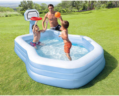 INTEX Swim Center Shootin Hoops Family Pool, for Ages 3+ 101 x 74 x 51 inches