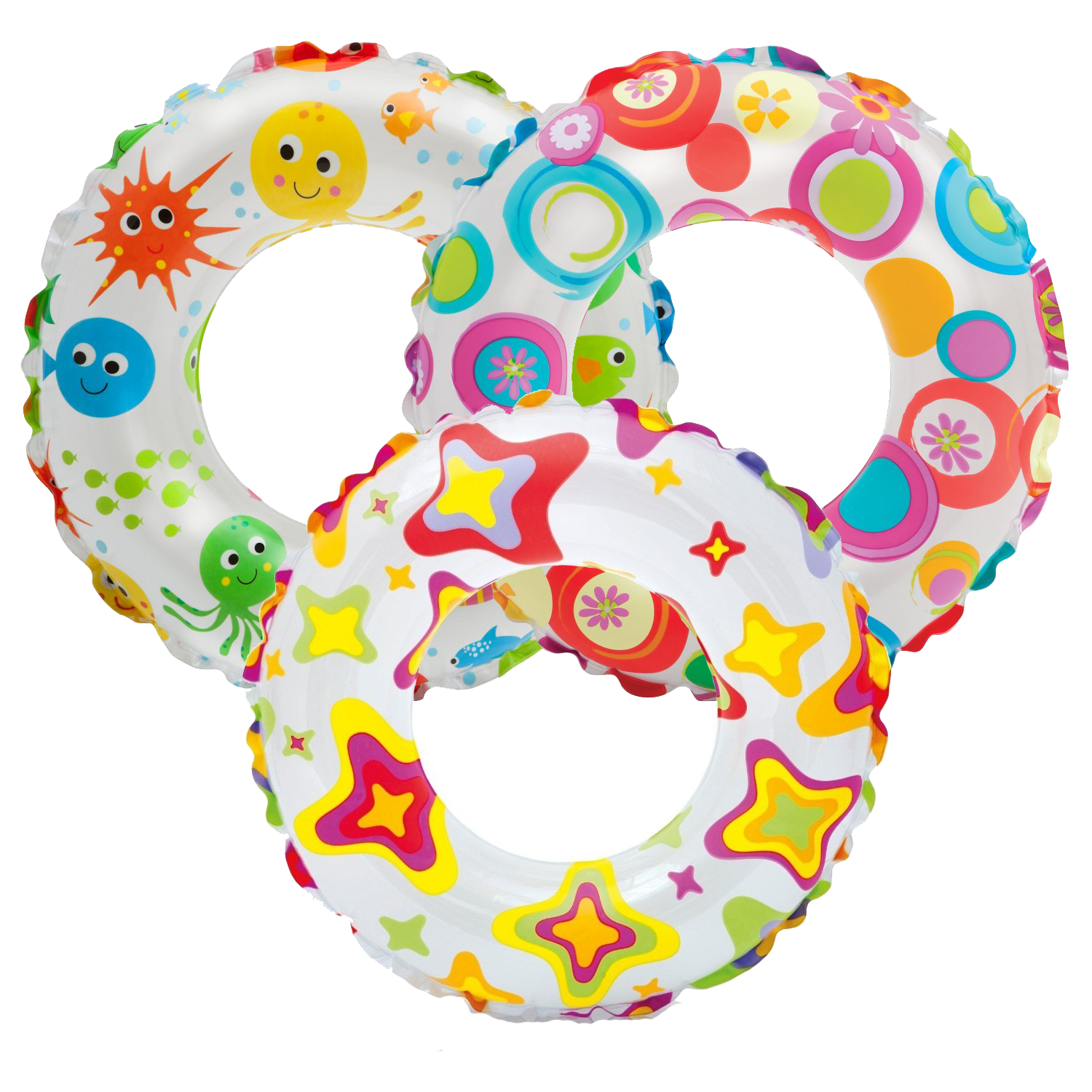 INTEX Lively Print Swim Rings 24'' ( 61cm ) Diameter