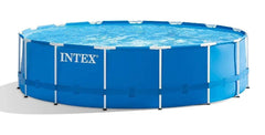 INTEX 15ft x 48" Metal Frame Pool Set Round 4.57m x 1.22m